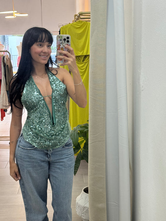 Halter Tanks Green