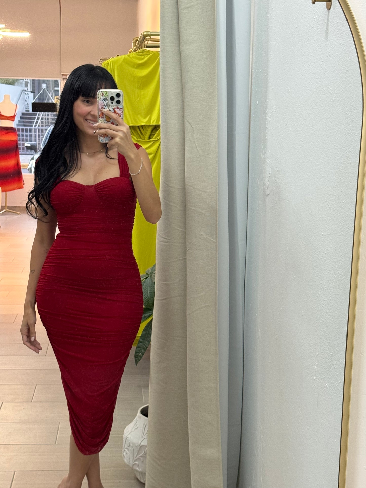 Midi Dress Red