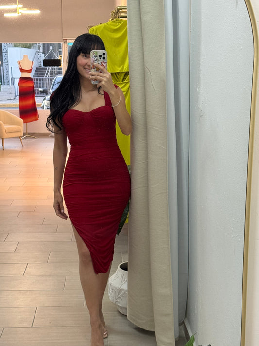 Midi Dress Red