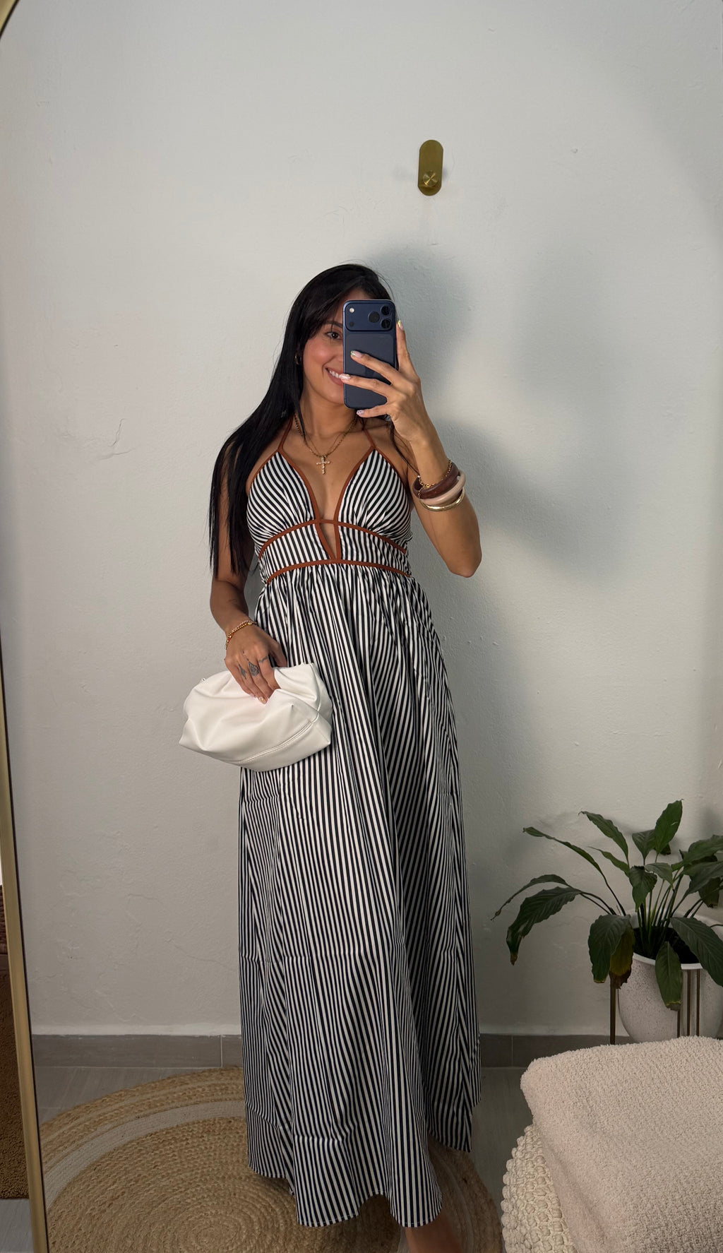 Black Stripes Maxi Dress