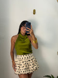 Satin Halter Top Green