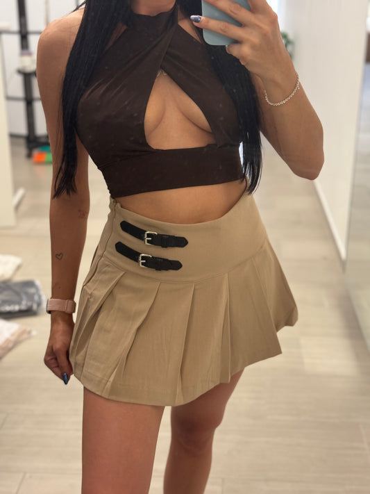 Crop Top Brown