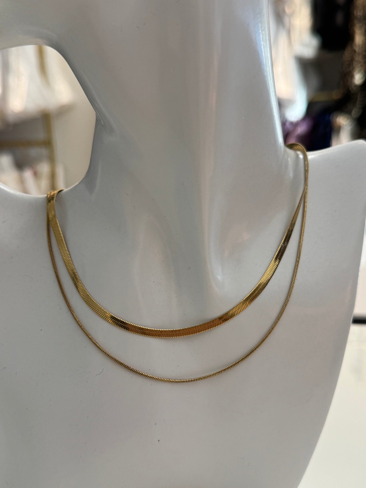 Double Layer Snake Chain Gold