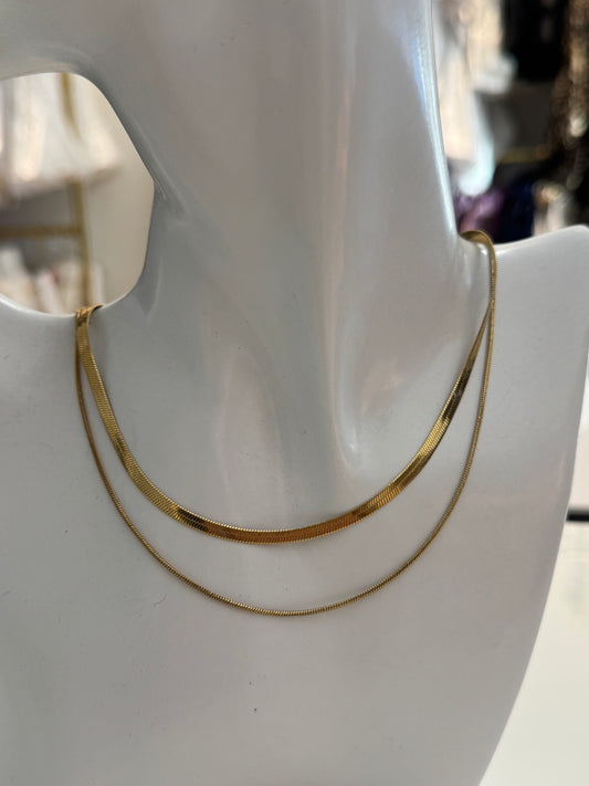 Double Layer Snake Chain Gold