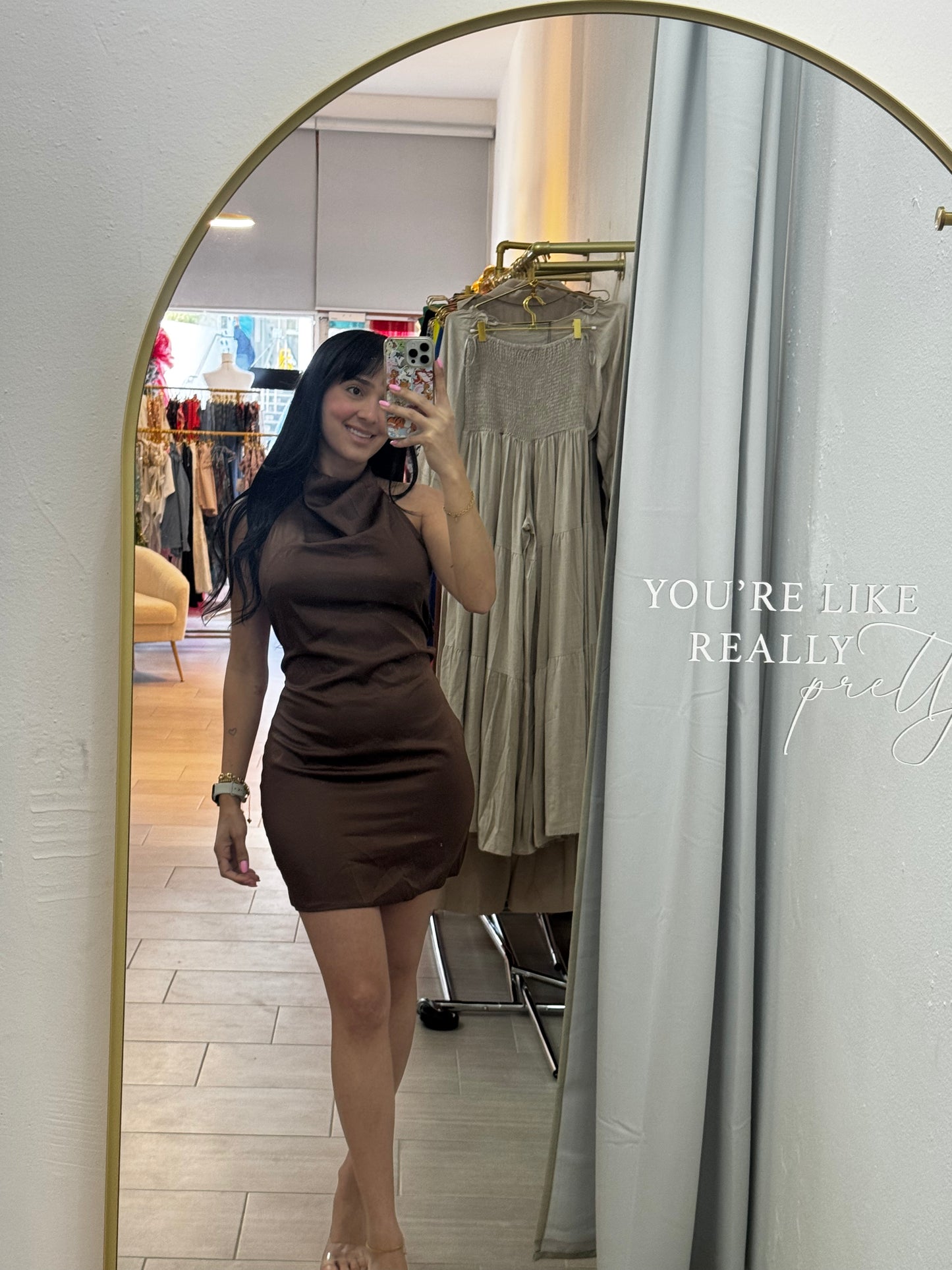 Mini Dress Brown