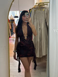 Dark Brown Mini Dress