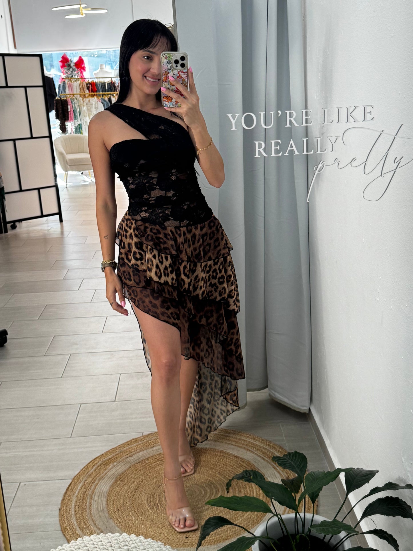 Black & Leopard Dress