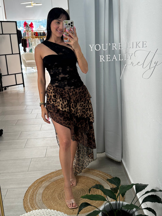 Black & Leopard Dress