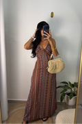 Boho Maxi Dress Red