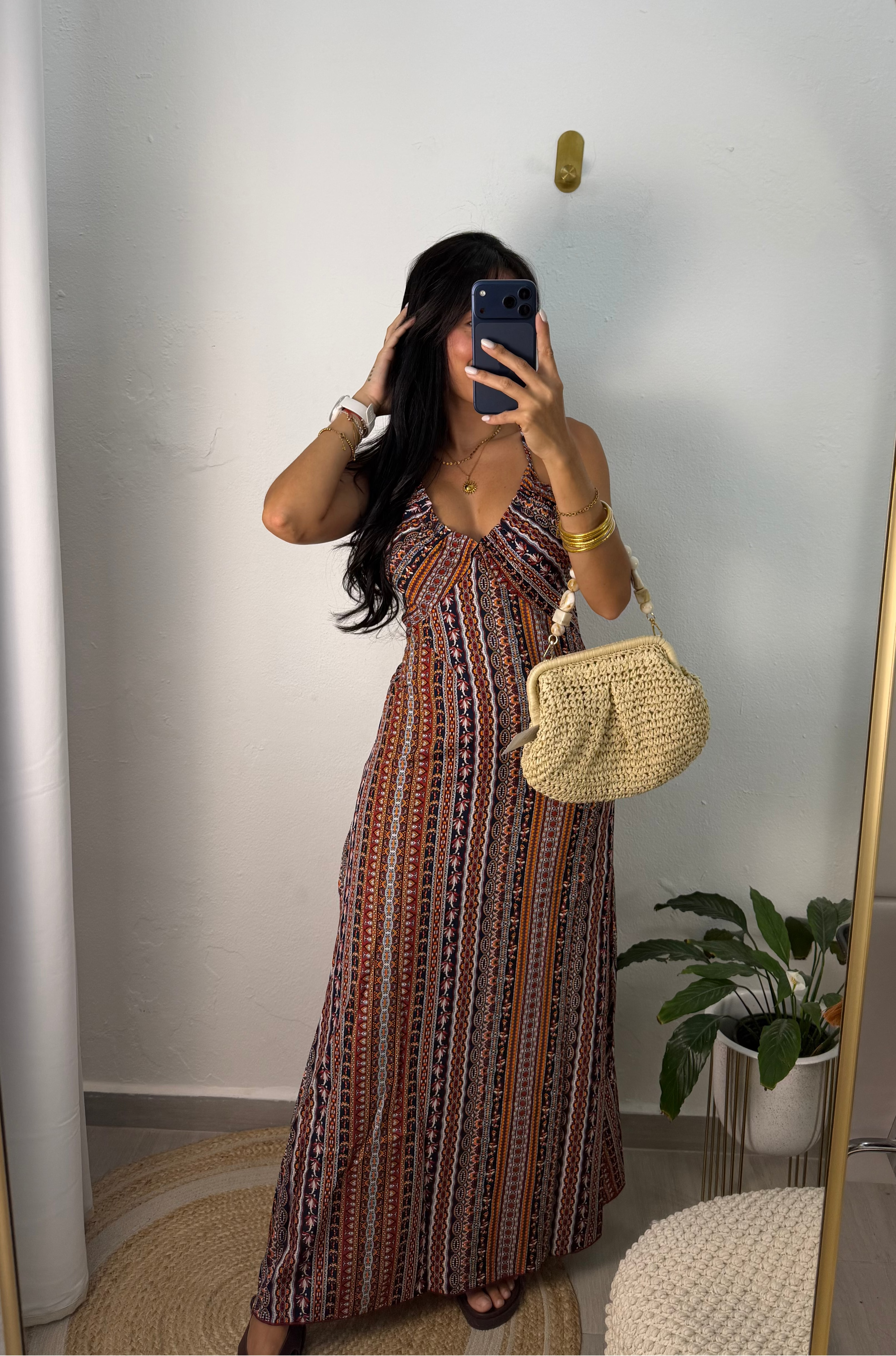 Boho Maxi Dress Red