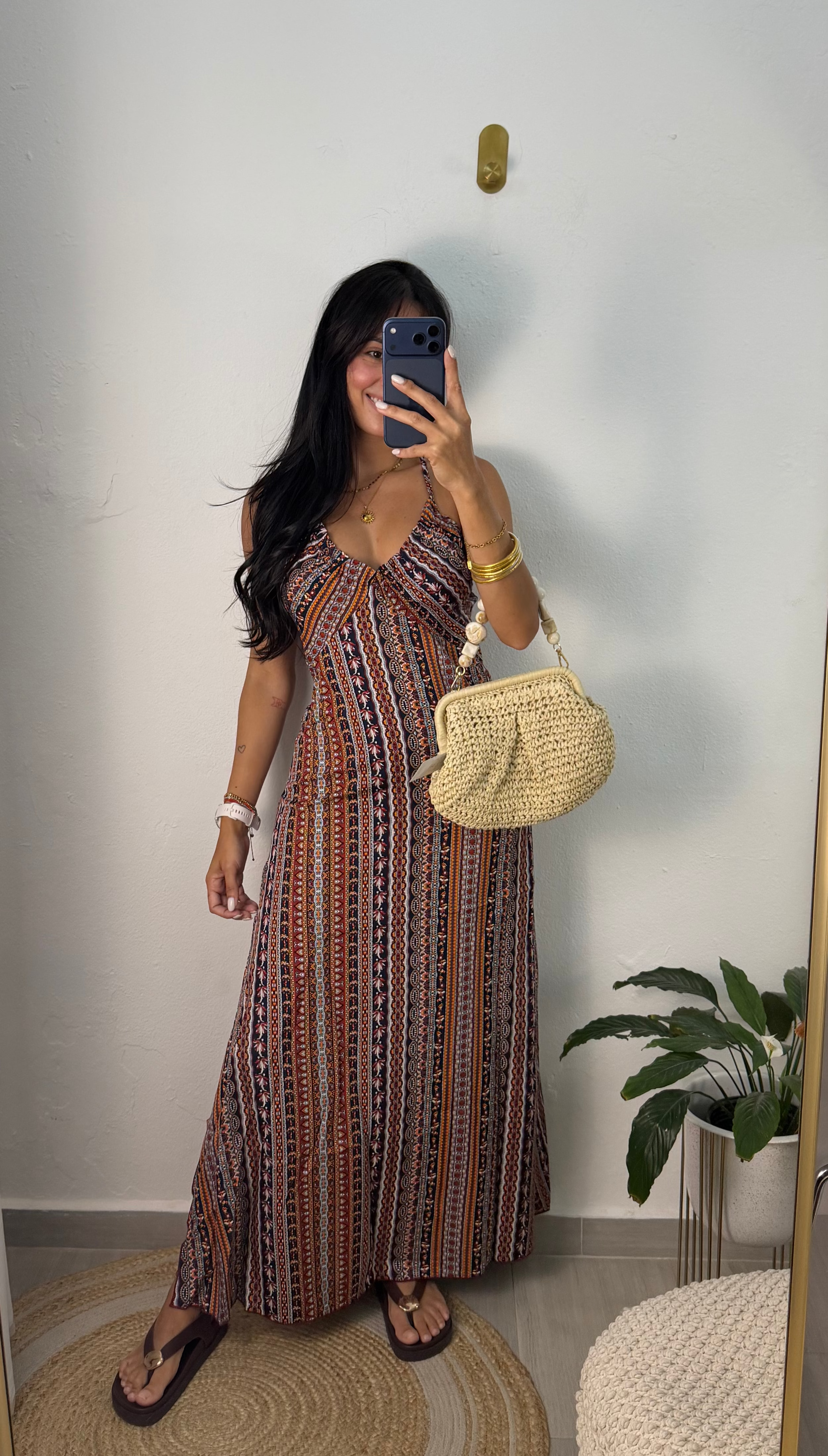 Boho Maxi Dress Red