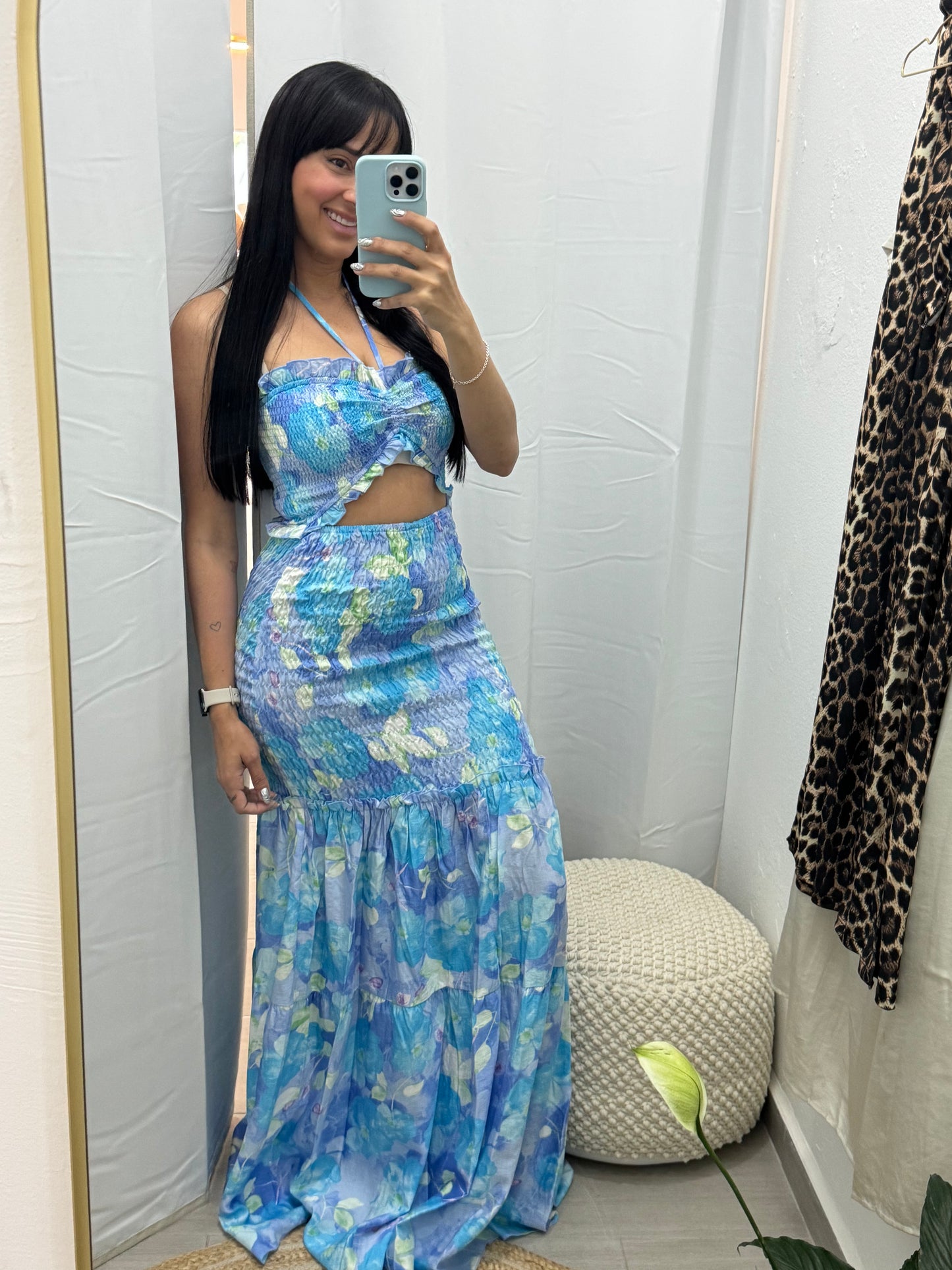 Floral Maxidress Blue