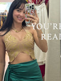 Gold Butterfly Bodycon Tanks