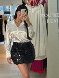 Sequin Black Mini Skirts