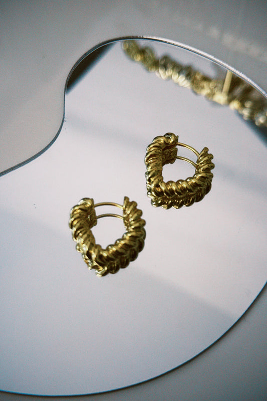 Golden Twist Hoops