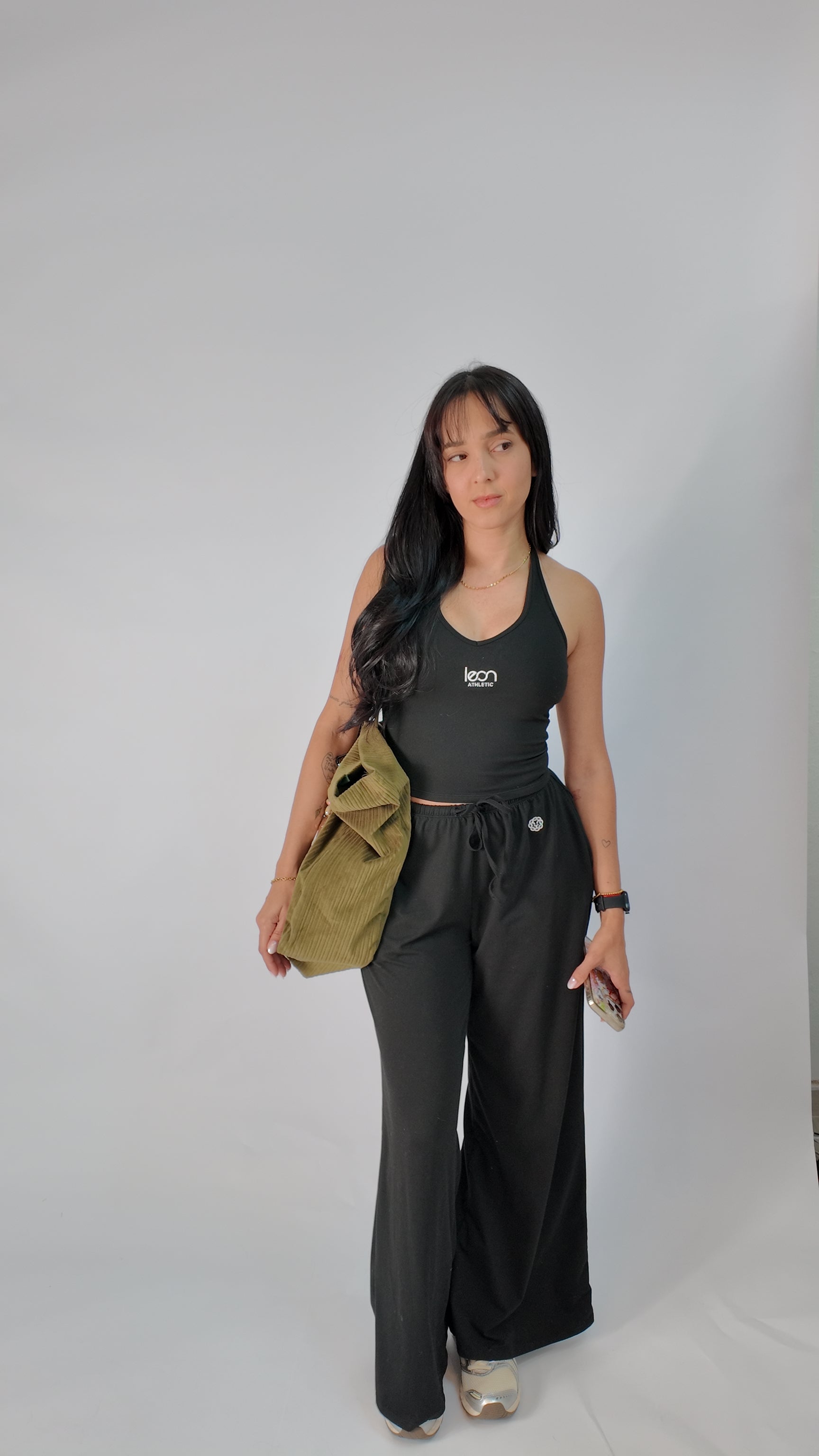 Black Long Pants Gym Set